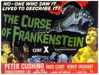 The Curse of Frankenstein 1957 movie poster print artwork.
