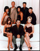 Beverly Hills 90210 cast photo print on white couch, 8x10 size.