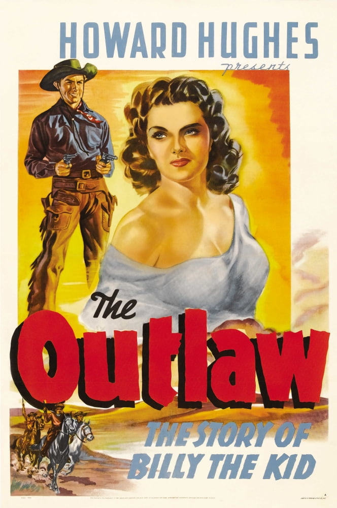 The Outlaw movie poster featuring Jack Buetel and Jane Russell (11x17)
