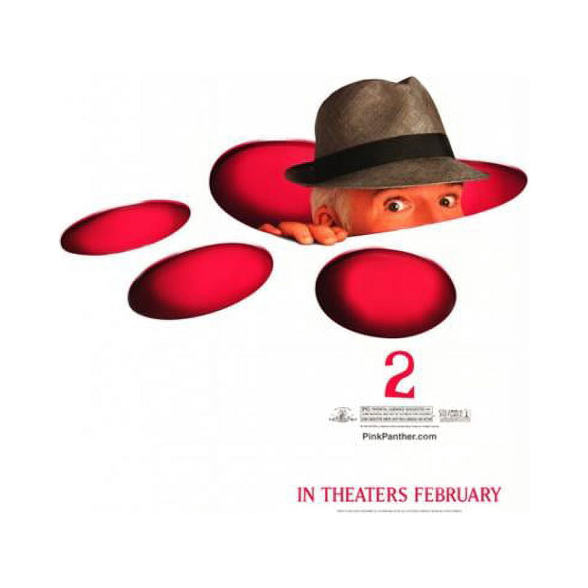 Pink Panther 2 movie poster print featuring vibrant colors and iconic design.