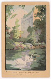 Hotel Plaza from Central Park (1914) art print by Rachael Robinson Elmer