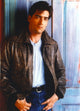 Ken Wahl portrait photo print in brown leather jacket, perfect for vintage TV fans.