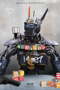 Chappie movie poster featuring a futuristic robot design in 11x17 size.