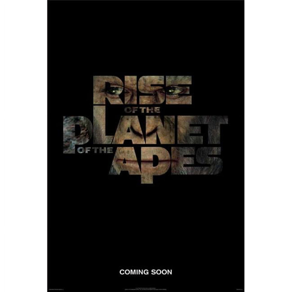 Rise of the Planet of the Apes movie poster print 27x40