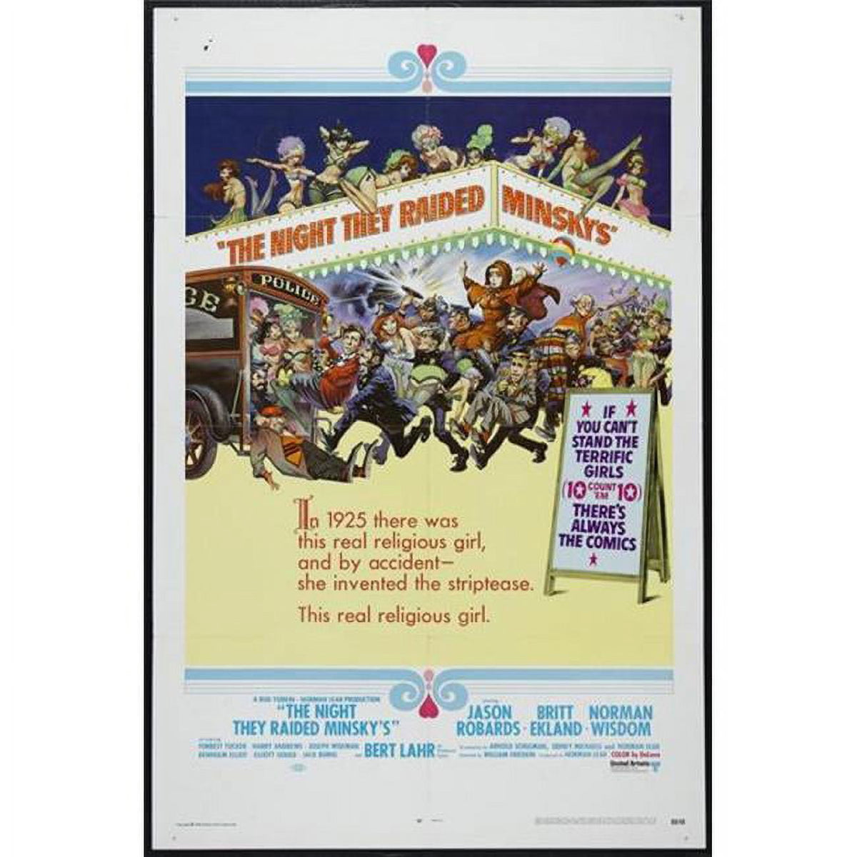 The Night They Raided Minsky's movie poster print, 27x40.
