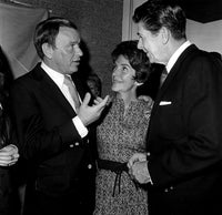 Frank Sinatra with Ronald Reagan photo print