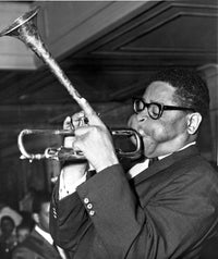 Dizzy Gillespie playing the trumpet photo print.