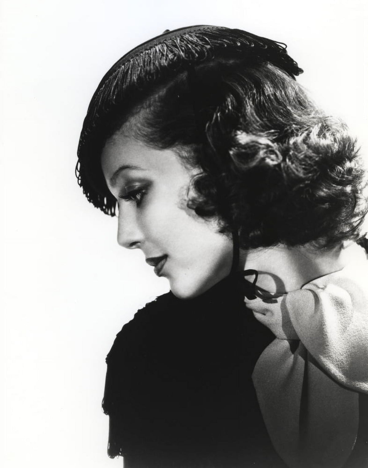 Loretta Young classic photo print showcasing vintage Hollywood glamour.