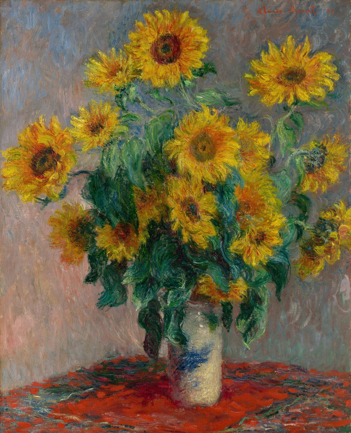 Bouquet of Sunflowers Fine Art Print in vibrant colors