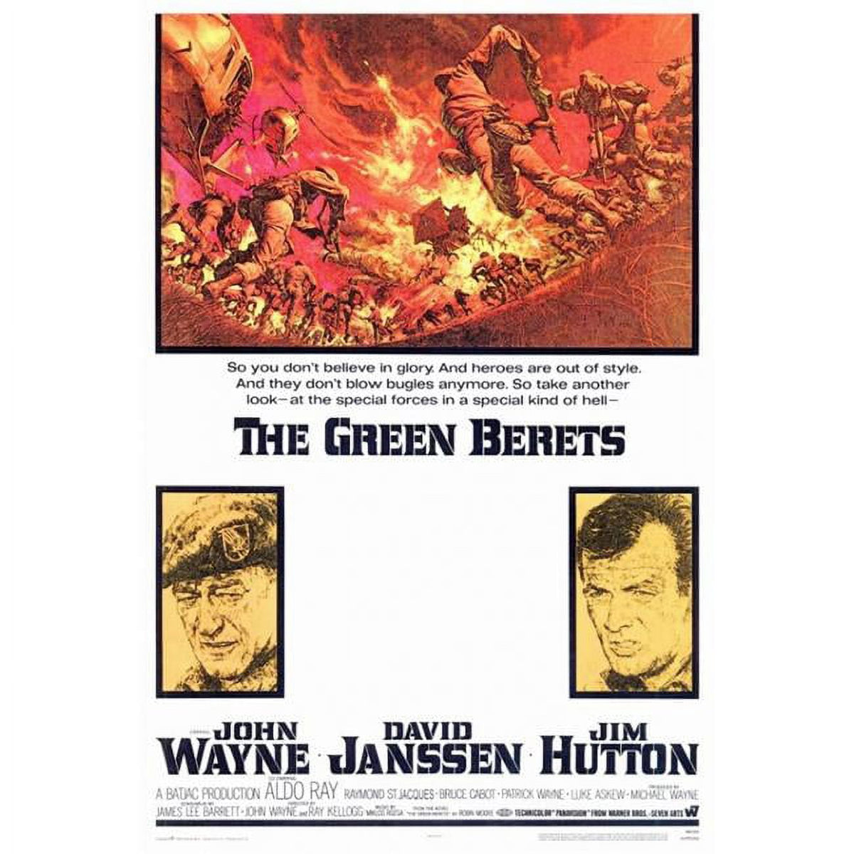 The Green Berets movie poster print showcasing iconic film art.