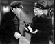 Black and white photo print of Humphrey Bogart and James Cagney in The Roaring Twenties.