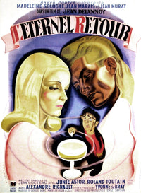 Love Eternal (L' Eternel Retour) 1943 movie masterprint poster featuring Jean Marais and Madeleine Sologne.