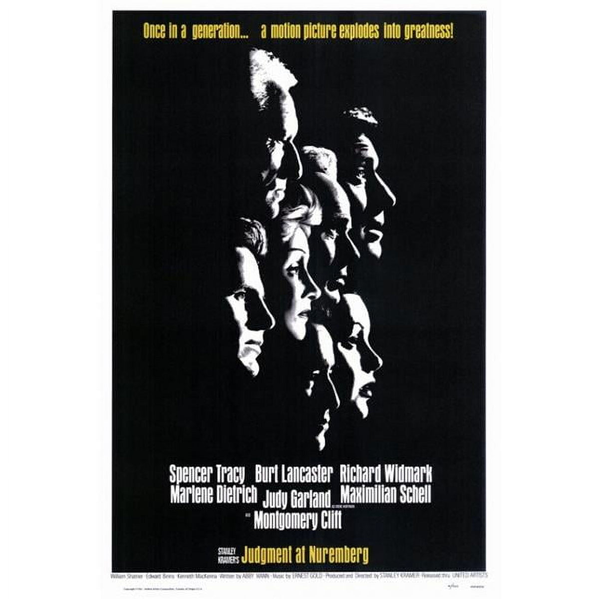 Judgment at Nuremberg Movie Poster Print 27x40