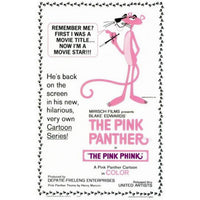 The Pink Panther movie poster 11x17 print featuring the iconic character.