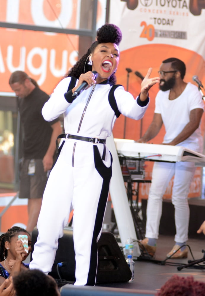 Janelle Monae NBC Today Show concert poster print by Derek Storm, featuring vibrant performance in Rockefeller Plaza.