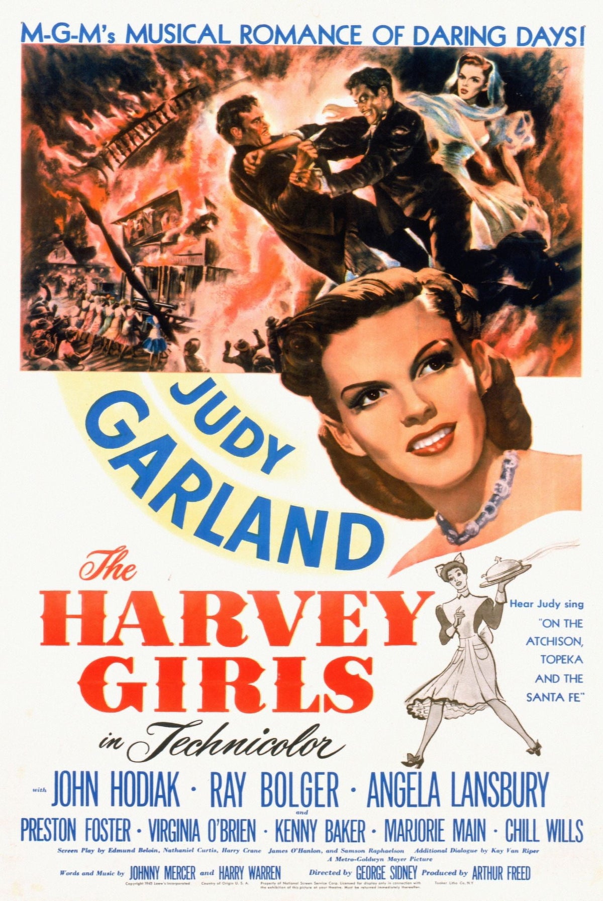 The Harvey Girls movie masterprint poster featuring Judy Garland.