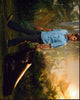 Michael C. Hall Dexter photo print dragging garbage bag.