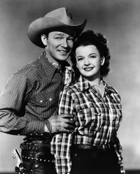 Vintage photo poster print of Roy Rogers and Dale Evans from 1950.