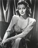 Black and white portrait of Ava Gardner in long dress photo print