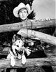 Roy Rogers cowboy photo print with dog, capturing Americana charm.
