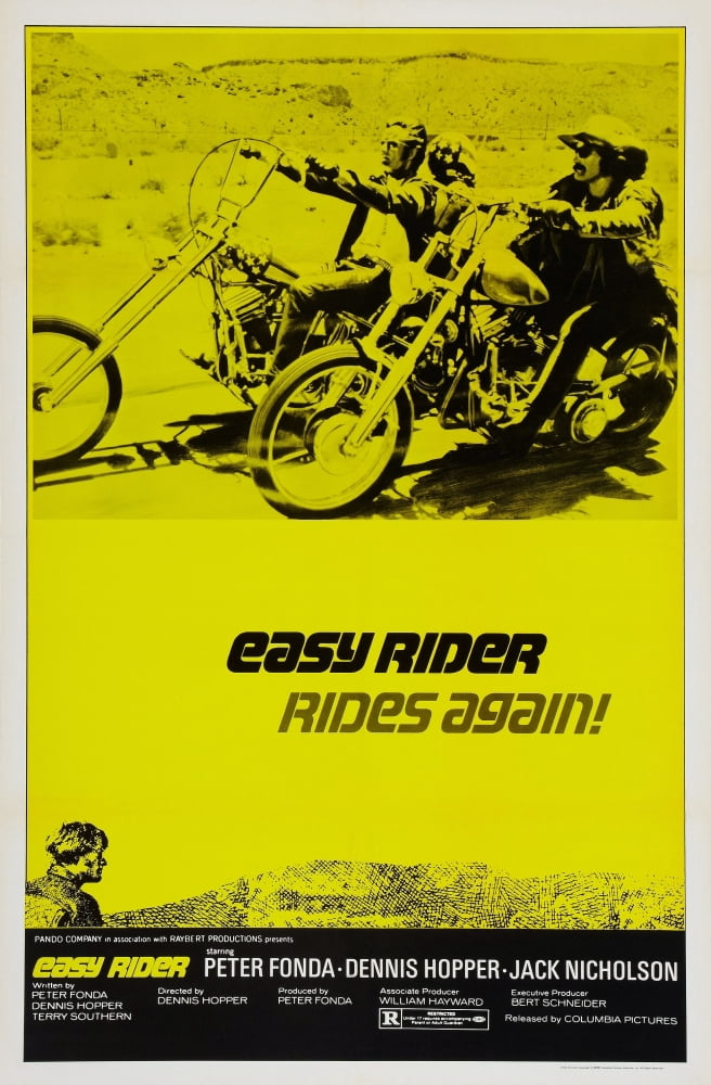 Easy Rider Movie Poster Masterprint 11x17 featuring iconic film imagery.