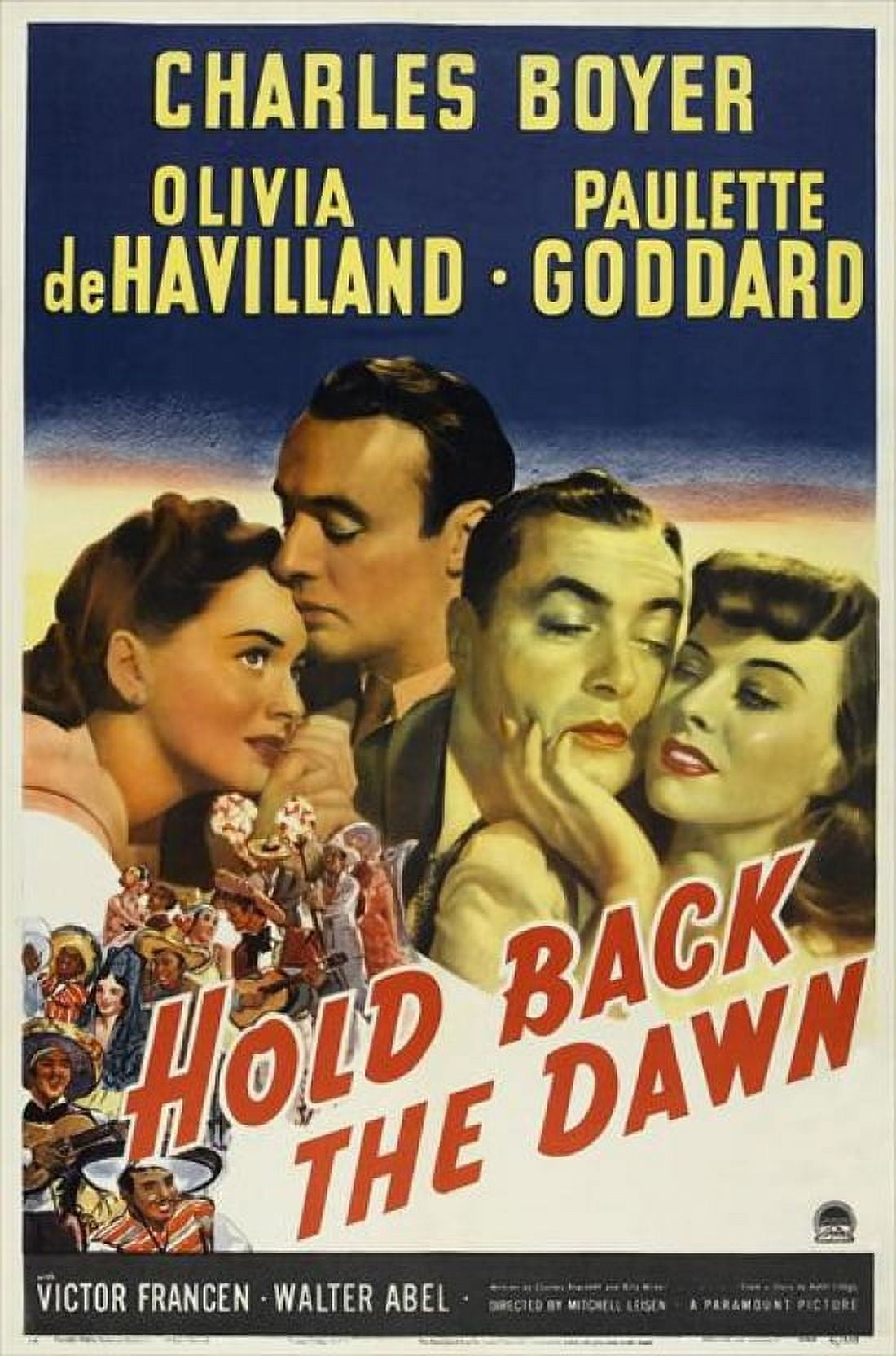 Hold Back the Dawn Movie Poster 11x17 featuring classic film imagery.