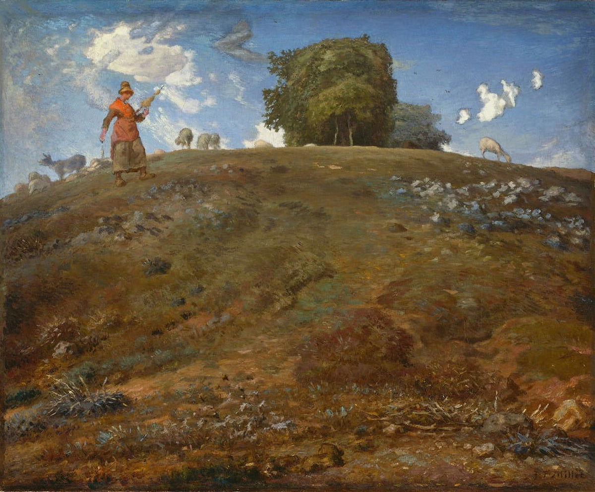 In the Auvergne fine art print by Jean-François Millet, 1866, landscape art.