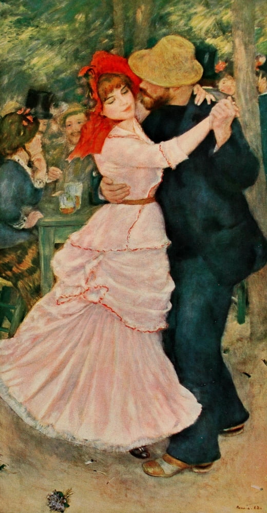 Dance at the Bougival 1883 Art Print by Pierre-Auguste Renoir