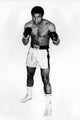 Muhammad Ali photo print wearing boxing gloves, sports memorabilia