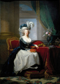 Marie Antoinette portrait fine art print by Elisabeth Louise Vigée Le Brun.