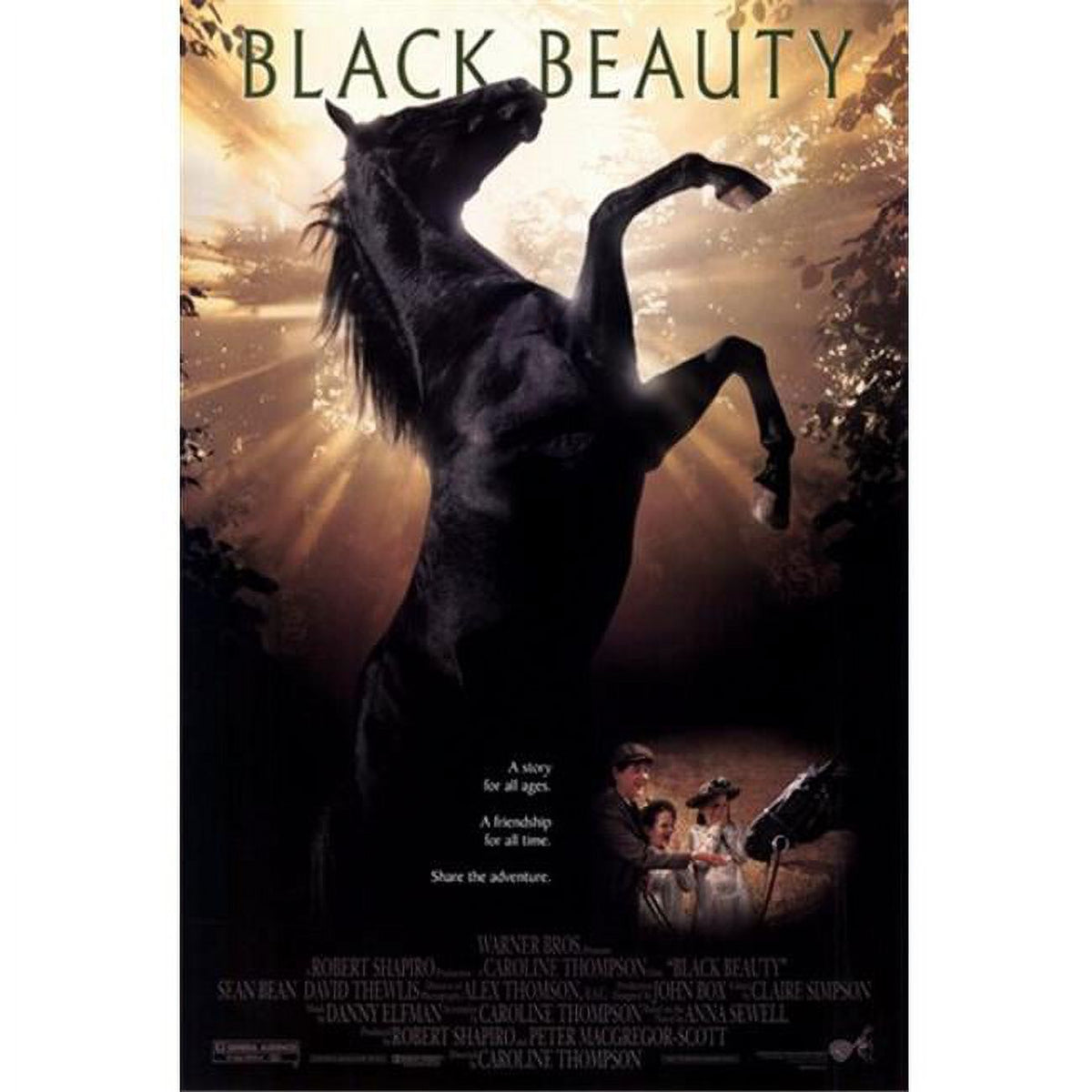Black Beauty Movie Poster 11x17 print showcasing the horse's journey.
