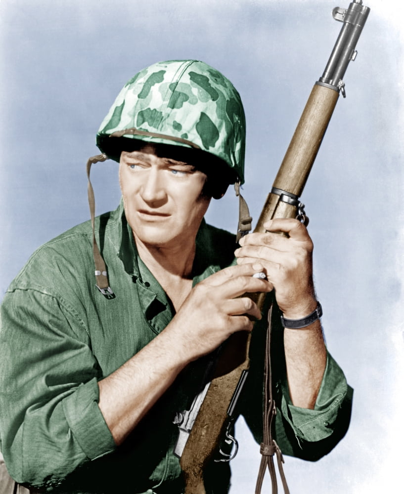 Sands of Iwo Jima photo print featuring John Wayne from the 1949 film.