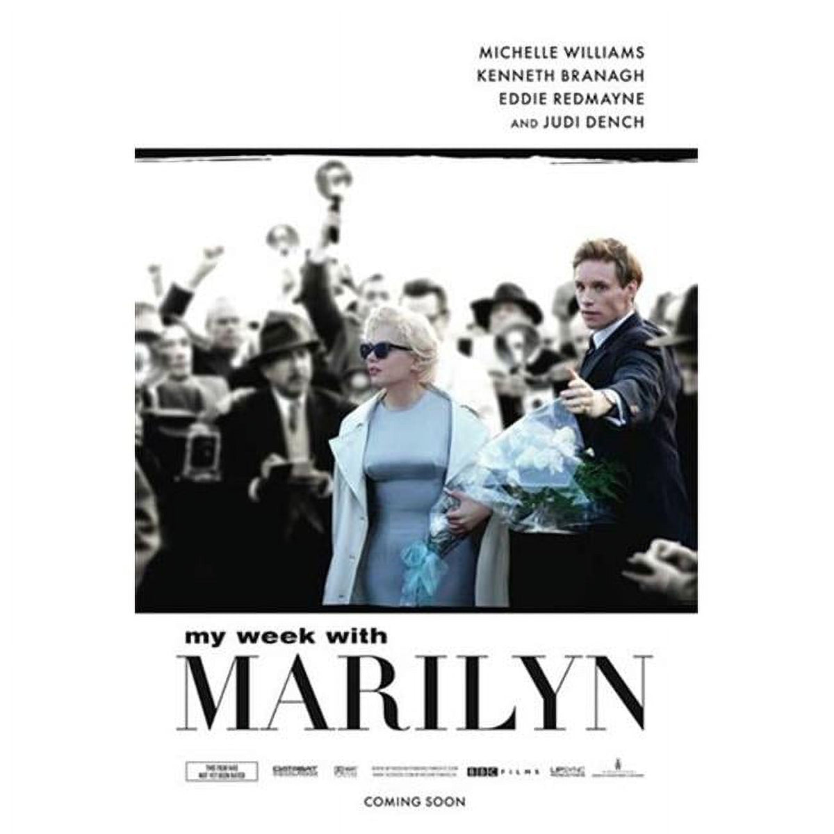 My Week with Marilyn movie poster in 11 x 17 size, showcasing iconic Hollywood glamour.