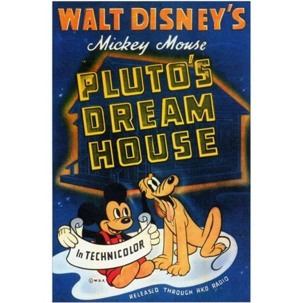Pluto's Dream House Movie Poster 11x17 print, whimsical Disney art.