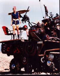 Lori Petty standing on a tank in a Tank Girl photo print