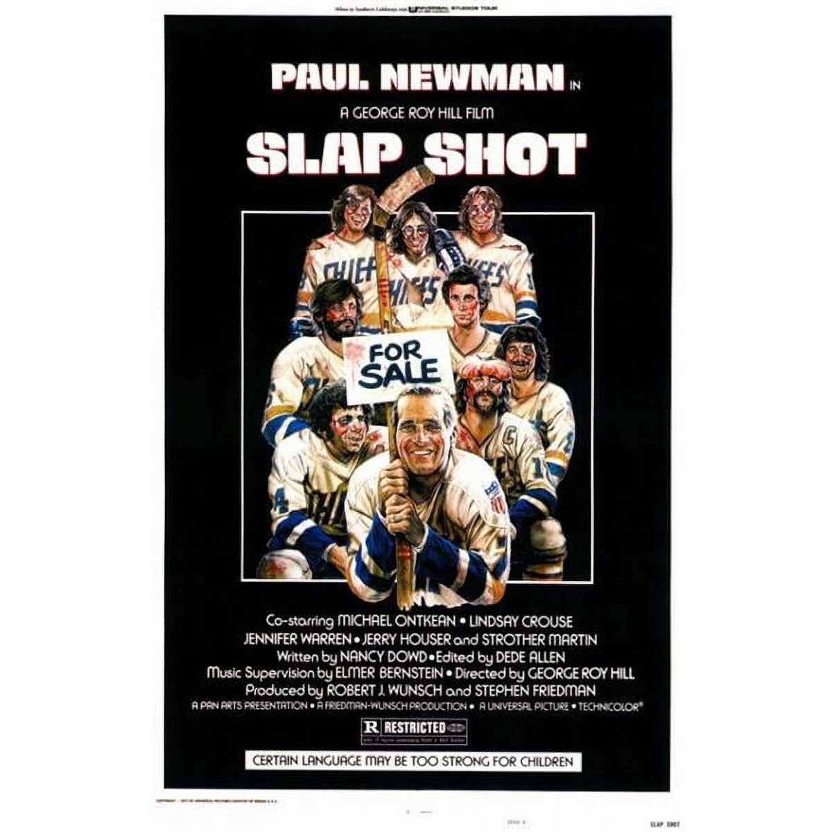 Slap Shot Movie Poster showcasing the classic sports comedy film.