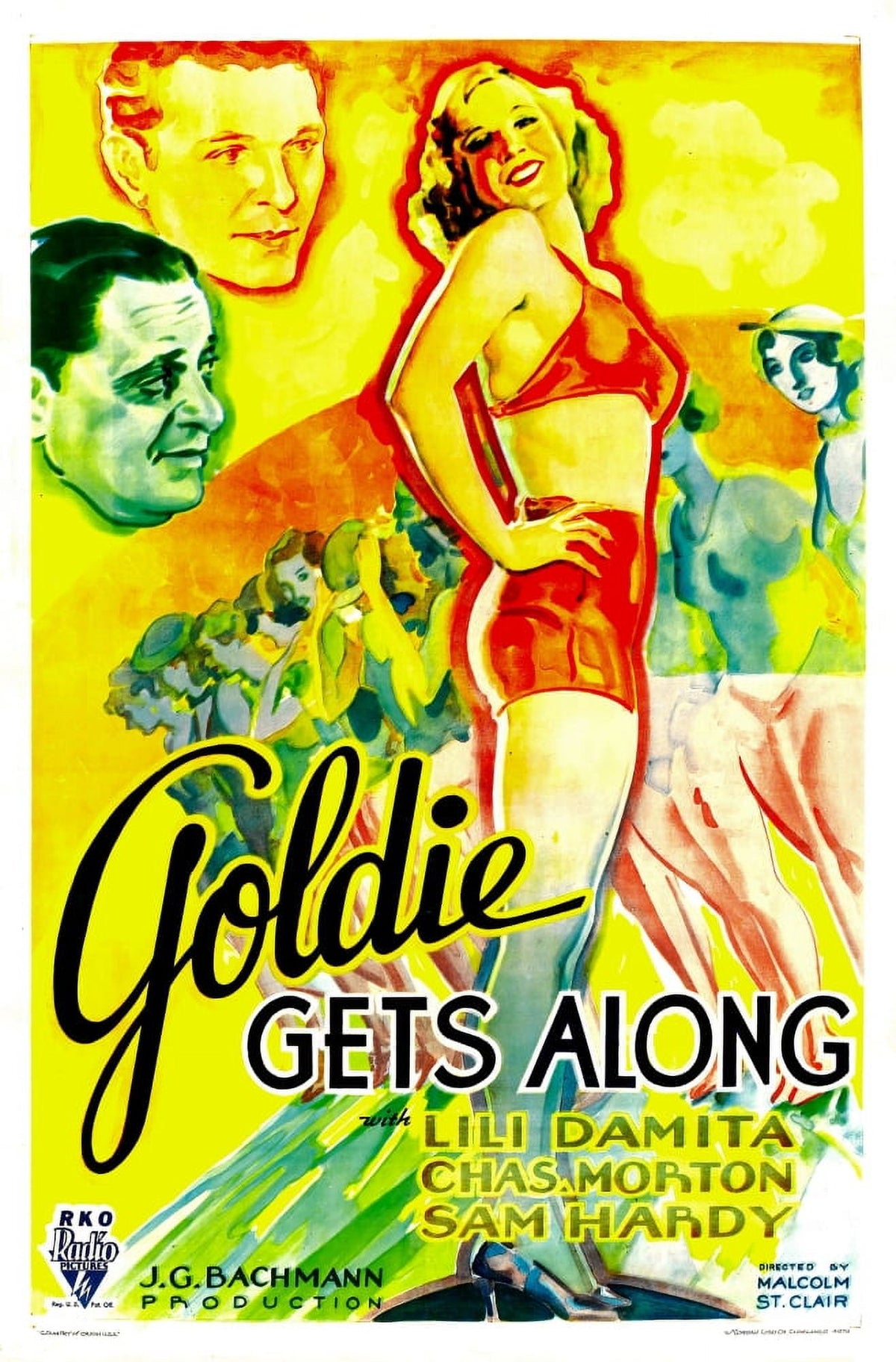Goldie Gets Along Right movie masterprint poster featuring Lili Damita from 1933.