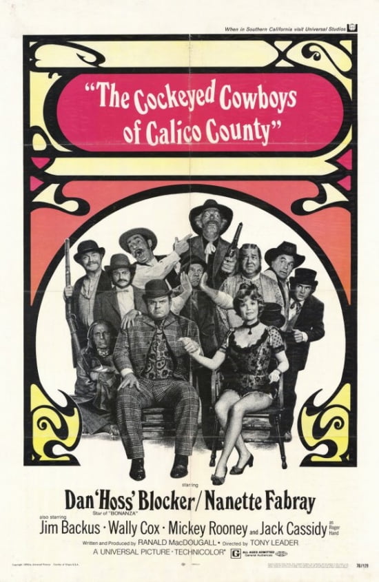 Cockeyed Cowboys of Calico County movie poster 11x17