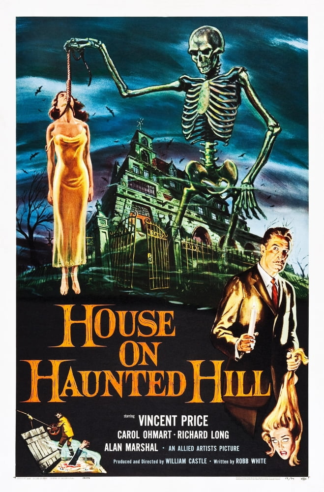 House on Haunted Hill Alternate Art Poster Print featuring Vincent Price classic movie scene.