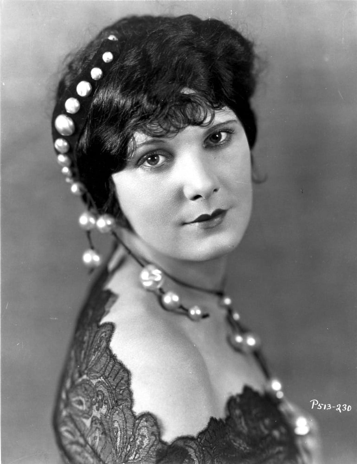 Leatrice Joy Embroidered Top Photo Print showcasing vintage elegance.