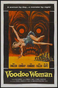 Voodoo Woman Movie Poster 11x17 print featuring classic horror themes.