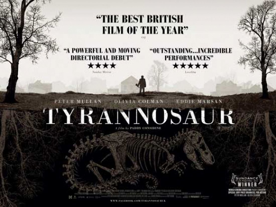 Tyrannosaur Movie Poster 11x17 print featuring a dinosaur theme.