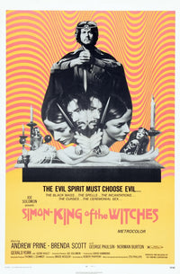 Simon, King of the Witches movie poster art print featuring Andrew Prine.