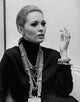 Faye Dunaway wearing a necklace photo print