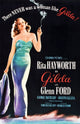 Gilda Movie Masterprint Poster Print featuring Rita Hayworth from the 1946 classic film.