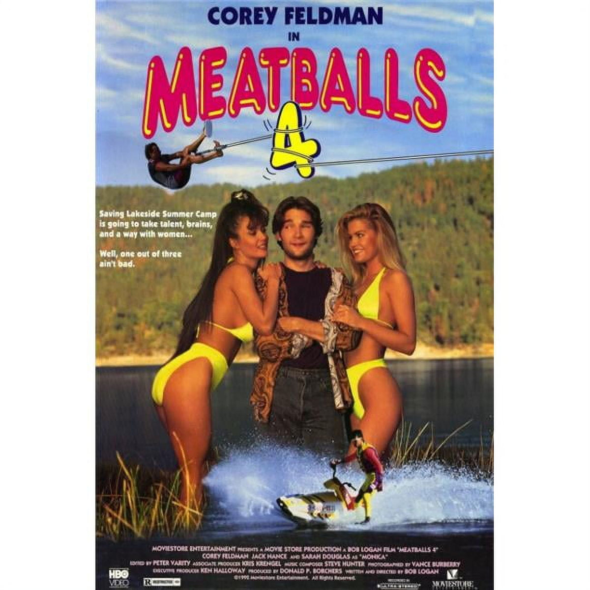 Meatballs movie poster print, classic comedy film art, 27x40 inches.