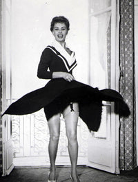 Sophia Loren twirling photo print showcasing classic Hollywood elegance