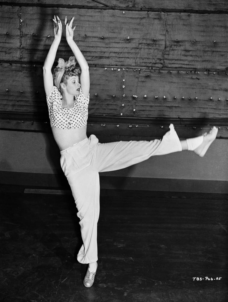 Lucille Ball dancing in ballet pose photo print