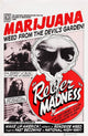 Reefer Madness 1972 re-issue movie poster print featuring retro design.
