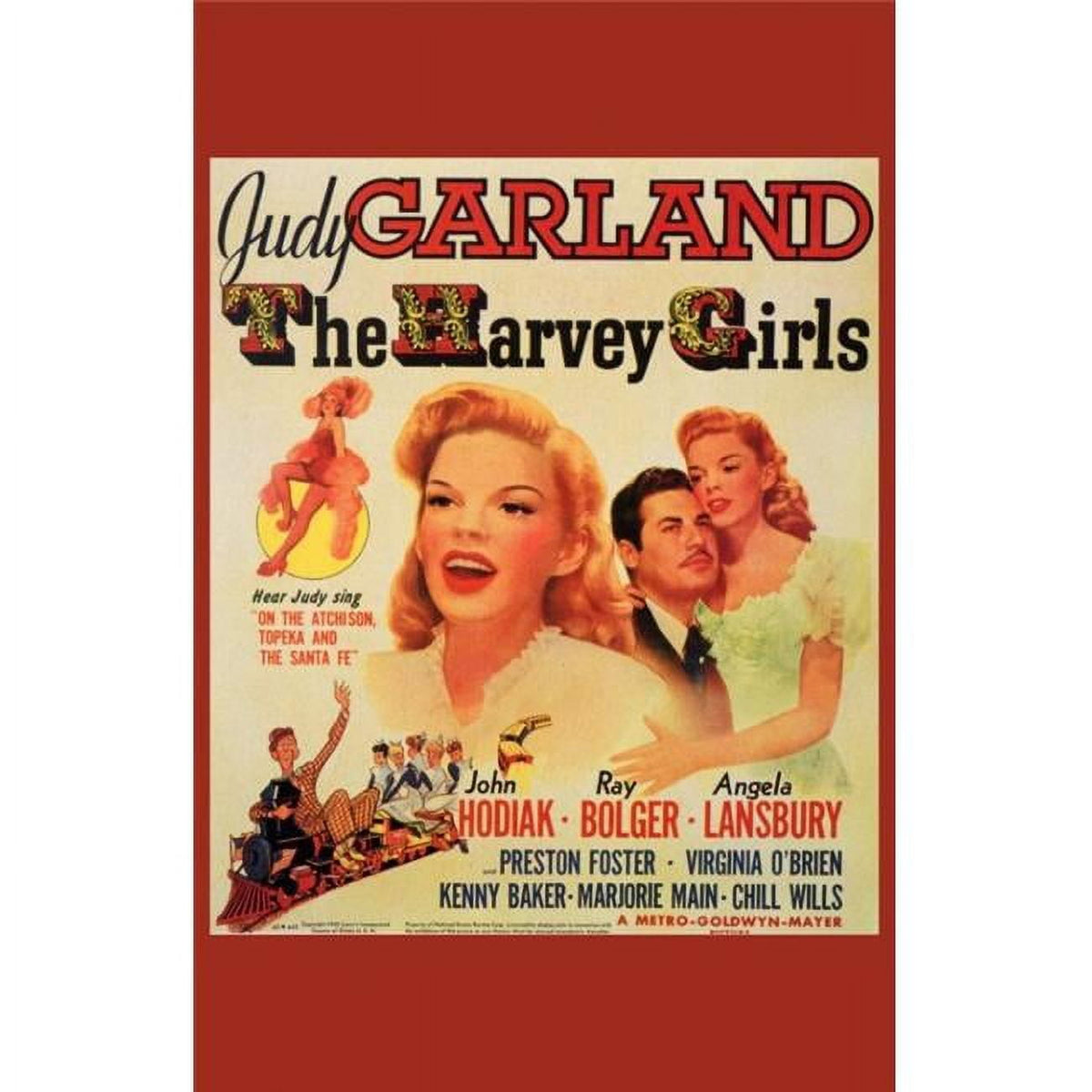 The Harvey Girls movie poster print, 27 x 40 inches, vibrant colors, classic film art